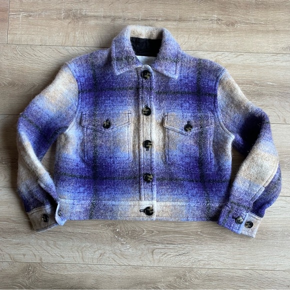 Wilfred Aritzia Autumn shirt jacket violet mohair - Picture 6 of 12